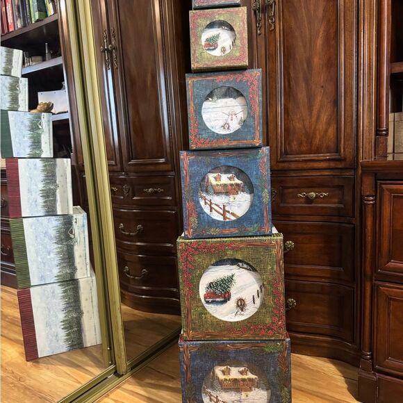 Decorative Holiday Storage Boxes - Picture 1 of 10
